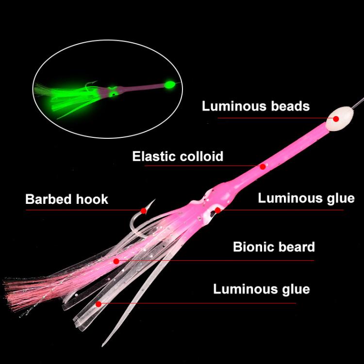 Luminous Bionic Hairtail String Hook Anti-bite Spanish Mackerel Fishing Set — view 5