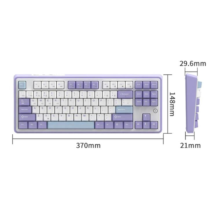 Ajazz AK870 Wireless Bluetooth Tri-mode Mechanical Keyboard RGB DIY Custom Hot Swap Gaming Keyboard