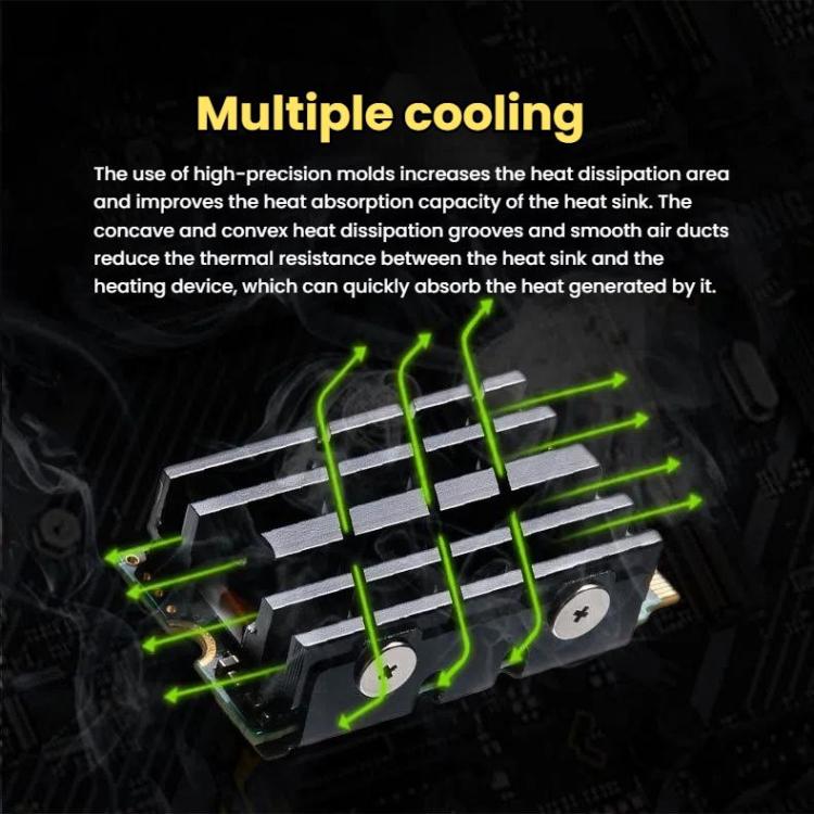 FinalCool M.2 2242 SSD Solid State Drive Heat Sink Aluminum Radiator — view 5