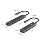 Blueendless Multifunctional Type-C Docking Station — 7-in-1 HDMI + PD + USB3.0 + USB2.0 x 2 + SD + TF