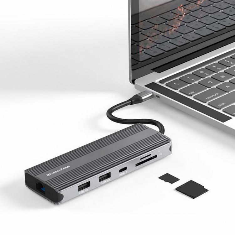 Blueendless Multifunctional Type-C HD Gigabit Network Docking Station — view 8