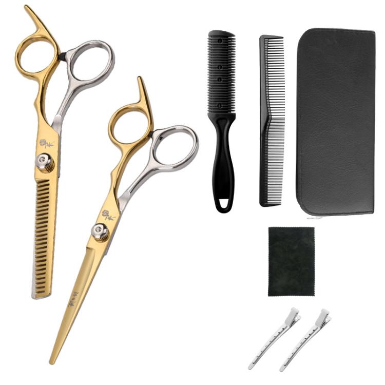 Stainless Steel Haircutting Scissors Set Hair Cutting Tools — 10-in-1