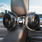 Car Brushless Motor Rear Headrest USB Double Head Fan — view 2