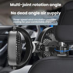 Car Brushless Motor Rear Headrest USB Double Head Fan — view 9