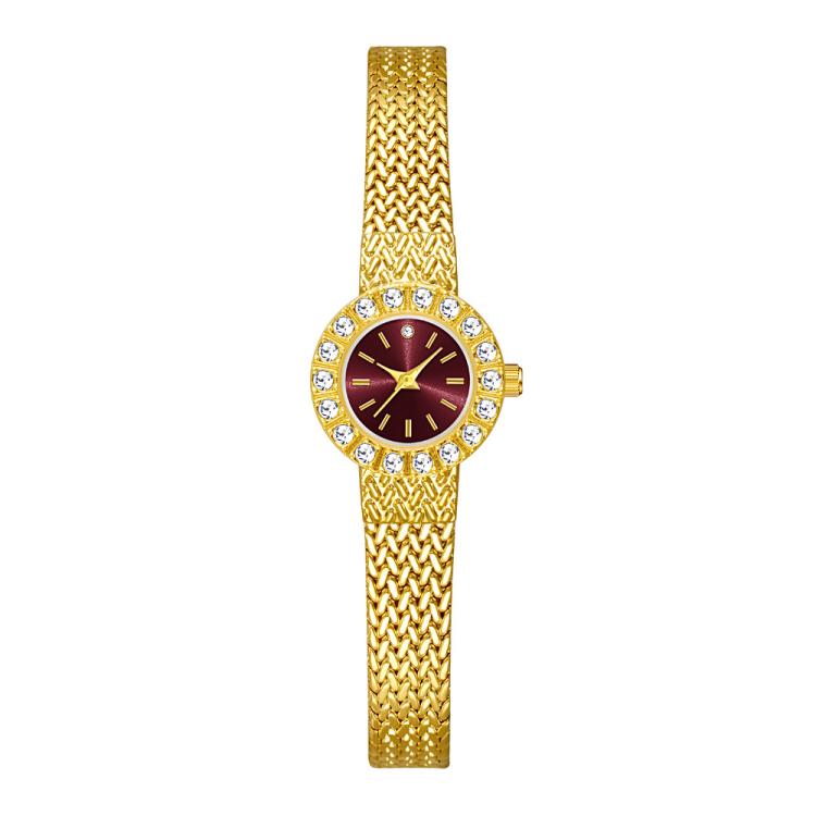 BS Bee Sister Elegant Quartz Watch Light Luxury Temperament Antique Women Watch Holiday Gift — Gold White