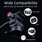 XILETU LS-2A Mini Hydraulic Damping Ball Head Tripod Head 360 Degree Panoramic Shooting — view 9