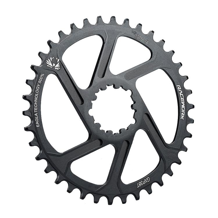 RACEWORK 7075-T6 For SRAM Mountain Bike Single Plate Round Bicycle Sprocket — 3mm 36T