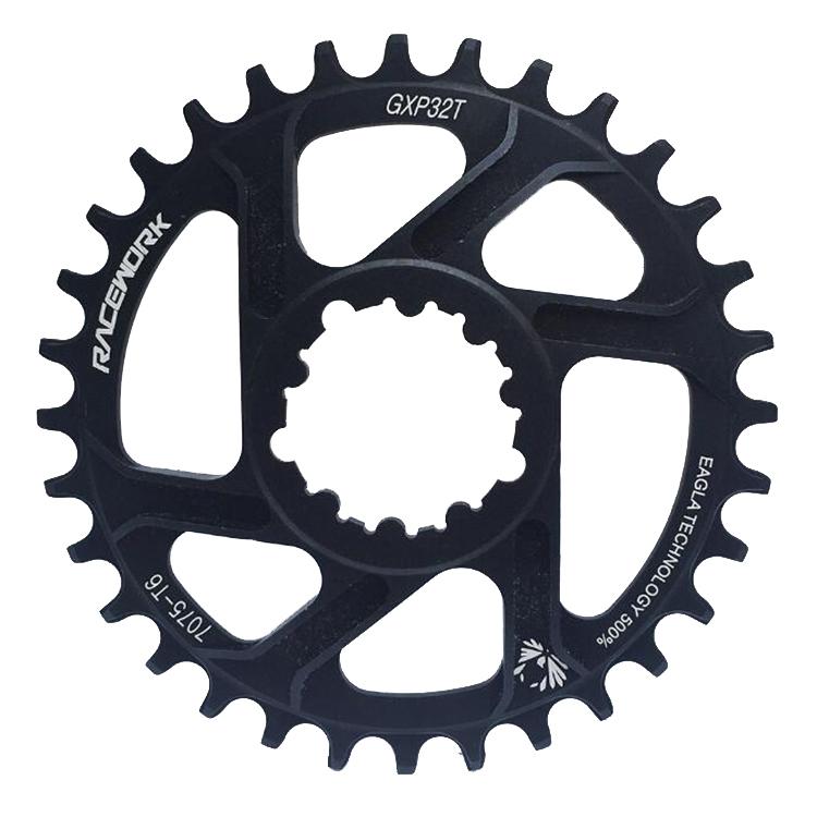 RACEWORK 7075-T6 For SRAM Mountain Bike Single Plate Round Bicycle Sprocket — 3mm 38T