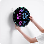11.6-Inch RGB Wall Clock With Remote Control Multi-Functional Alarm Clock — view 18