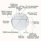 11.6-Inch RGB Wall Clock With Remote Control Multi-Functional Alarm Clock — view 19