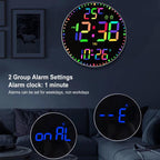 11.6-Inch RGB Wall Clock With Remote Control Multi-Functional Alarm Clock — view 12