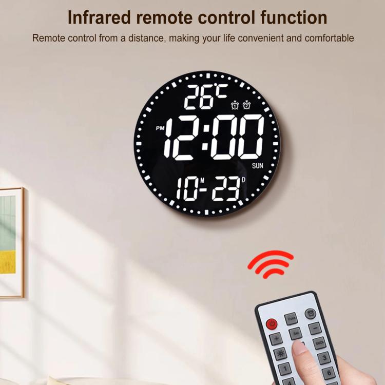 11.6-Inch RGB Wall Clock With Remote Control Multi-Functional Alarm Clock — view 14