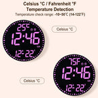 11.6-Inch RGB Wall Clock With Remote Control Multi-Functional Alarm Clock — view 15