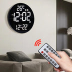 11.6-Inch White Light Wall Clock With Remote Control Multi-Functional Alarm Clock