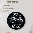 11.6-Inch White Light Wall Clock With Remote Control Multi-Functional Alarm Clock — view 10