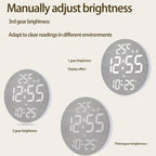 11.6-Inch White Light Wall Clock With Remote Control Multi-Functional Alarm Clock — view 12