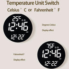 11.6-Inch White Light Wall Clock With Remote Control Multi-Functional Alarm Clock — view 13
