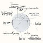 11.6-Inch White Light Wall Clock With Remote Control Multi-Functional Alarm Clock — view 15