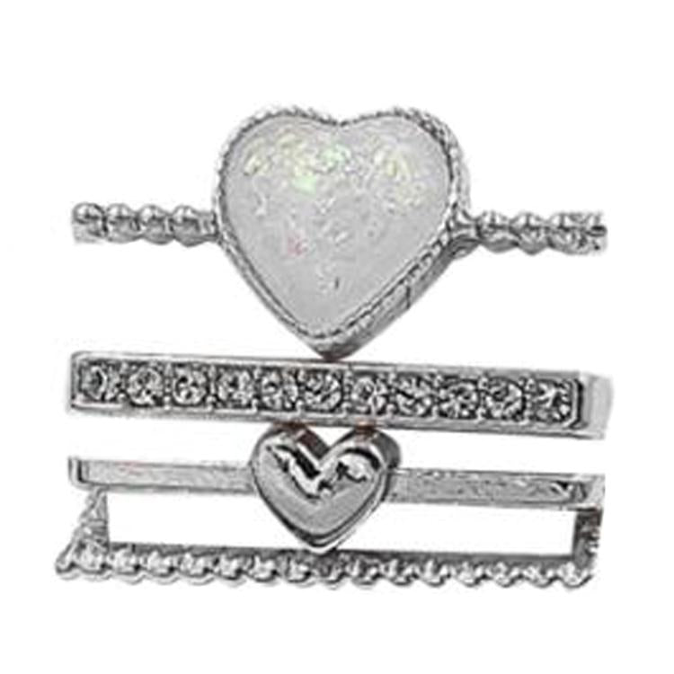 21mm Width Smart Watch Universal Silicone Band Heart Decorative Ring Metal Accessories