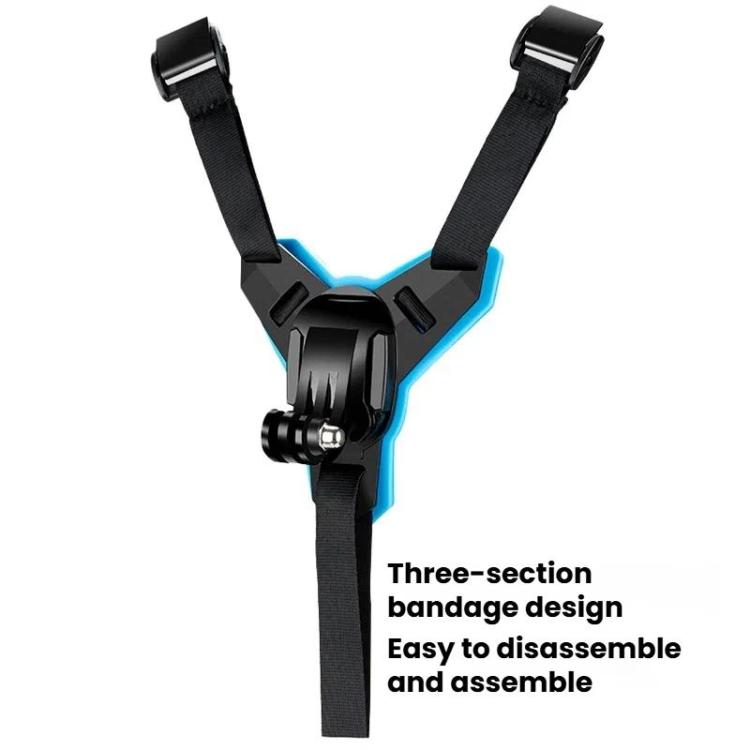 TELESIN Sports Camera Motorcycle Helmet Chin Mount Bracket For GoPro HERO Series / DJI Osmo Action / Insta360
