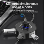 Mindpure US018 Computer Expansion USB2.0 4 Ports HUB — 1m White