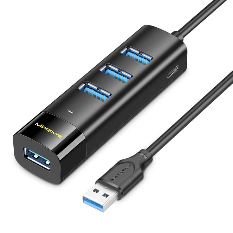 To 4-port USB3.0 Long Hub Docking Station Splitter — Mindpure US022 1m USB