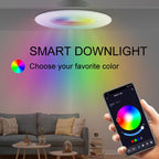 Tuya Bluetooth Smart Ceiling Lamp Round Recessed RGBCW Color Changing Dimmable Ceiling Light — view 5