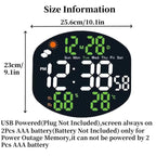Digital Wall Clock Weather Station Forecast TEMP Humidity 2 Alarm Table Clock With Remote Control — view 10