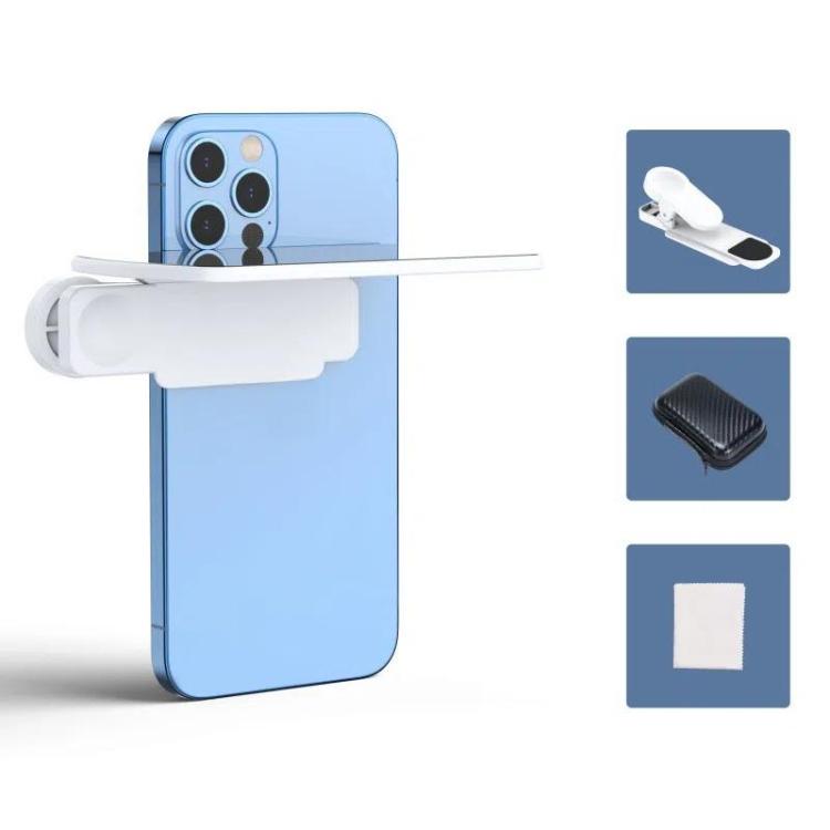 Mobile Phone Reflection Photo Clip Holder Adjustable Angle Mirror Clip Phone Reflector Selfie Artifact — Black