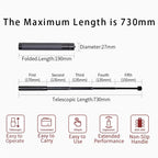 XILETU 19-73cm 5-section Telescopic Stabilizer Extension Rod Phone Camera Selfie Stick — view 3