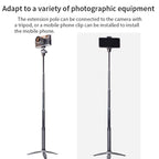 XILETU 19-73cm 5-section Telescopic Stabilizer Extension Rod Phone Camera Selfie Stick — view 6