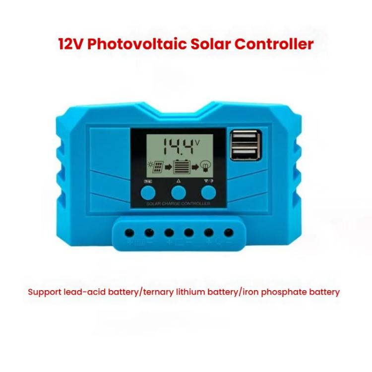 12V 24V Lithium Lead Acid Solar Charge Controller PWM PV Controller With LCD Display — view 7