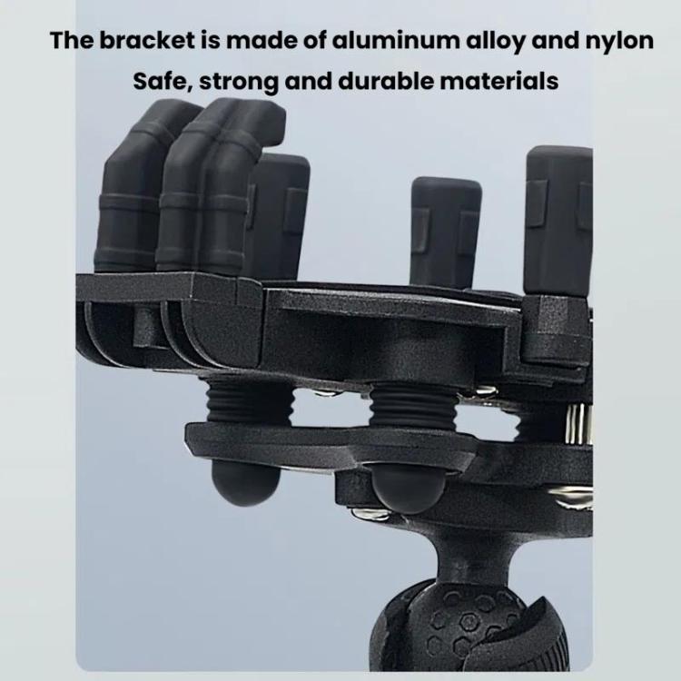 Motorcycle Rearview Mirror Mount Aluminum Alloy Shock-absorbing Mobile Phone Holder