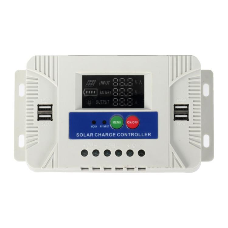 12V 24V Setup-Free Color Screen Luminous Display Solar Controller PV Solar Charge Controller — 20A