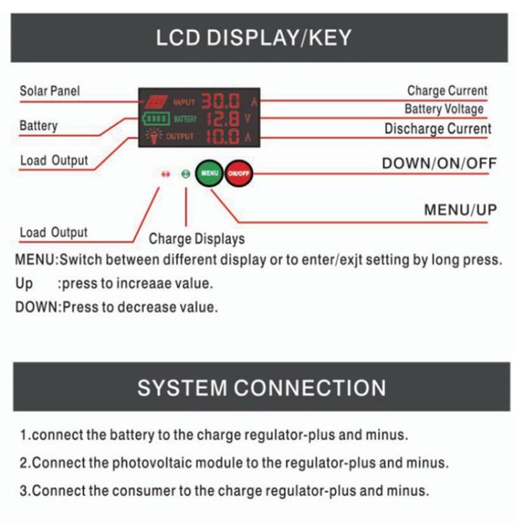 12V 24V Setup-Free Color Screen Luminous Display Solar Controller PV Solar Charge Controller — view 13