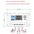 12V 24V Solar Controller PV Solar Charge Controller With LCD Display