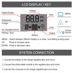12V 24V Solar Controller PV Solar Charge Controller With LCD Display