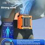 Portable Outdoor Hanging Waist Fan 100 Speeds Cooling Camping Neck Fan Long Life Charging Cooler