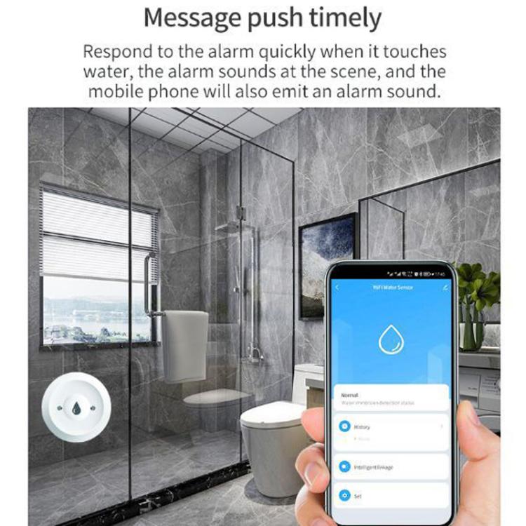 Zigbee Water Leak Detector Sensor, Compatible With Home Assistant — view 4