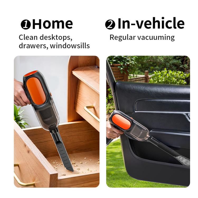 HD001 Portable Multifunctional Car Cordless Vacuum Cleaner Safety Hammer Suction Blower All In One Machine