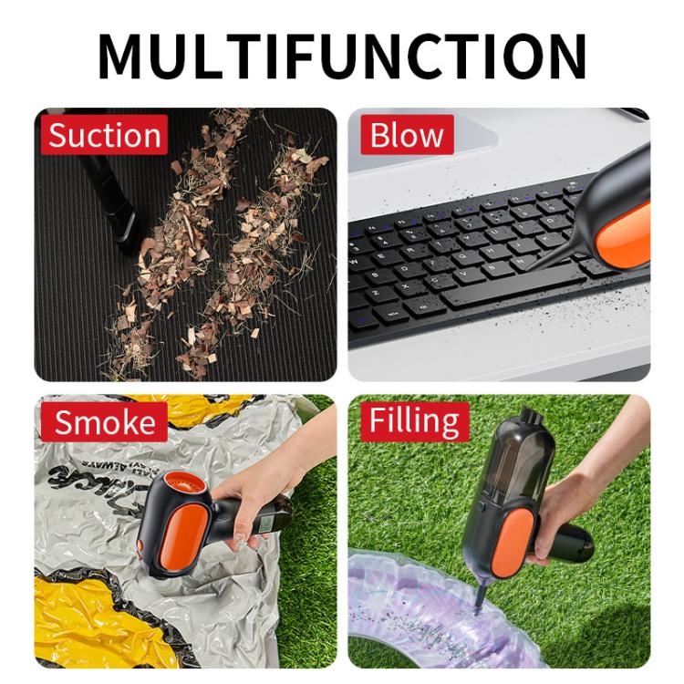 HD001 Portable Multifunctional Car Cordless Vacuum Cleaner Safety Hammer Suction Blower All In One Machine