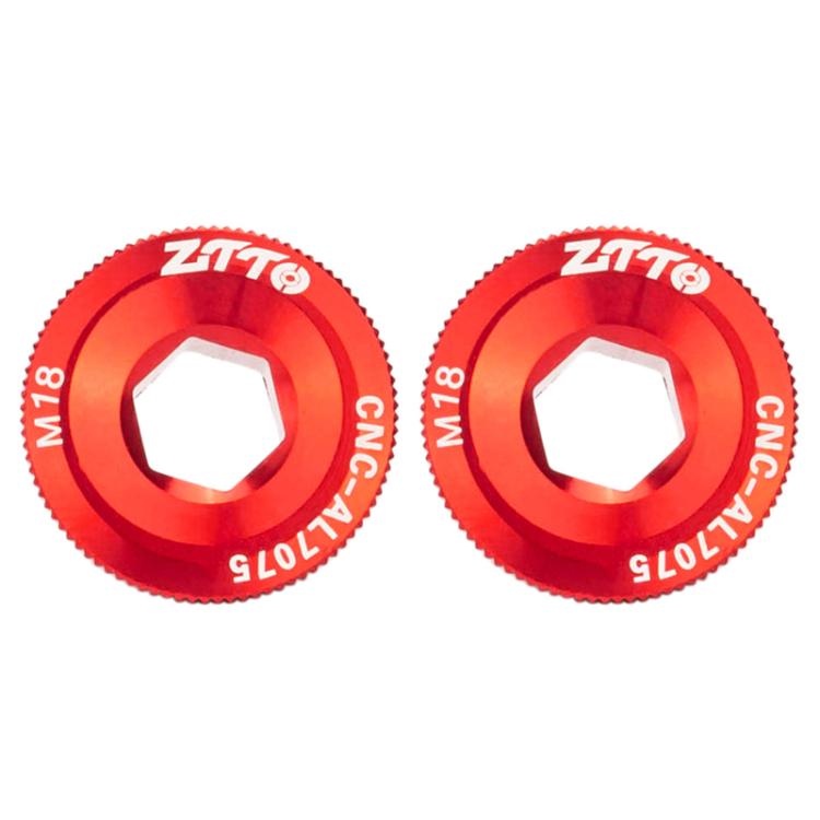 2pcs ZTTO Bicycle Aluminum Alloy Crank Cover Mountain Bike Crank Screws — M18 Black