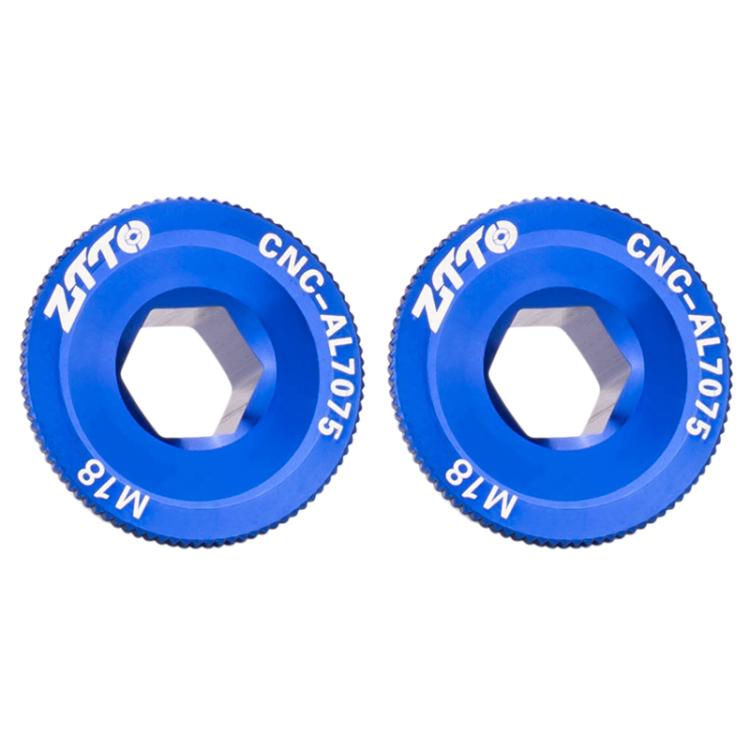 2pcs ZTTO Bicycle Aluminum Alloy Crank Cover Mountain Bike Crank Screws — M18 Red