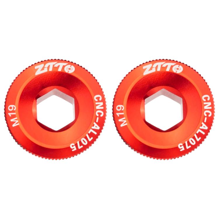 2pcs ZTTO Bicycle Aluminum Alloy Crank Cover Mountain Bike Crank Screws — M19 Black