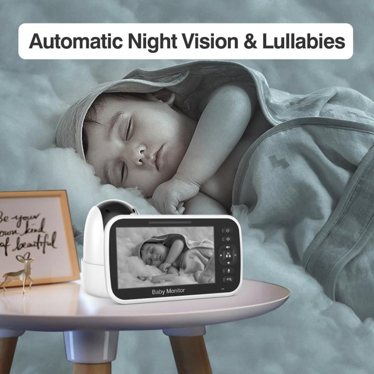 5 inch LCD Screen Auto Night Vision Baby Monitor