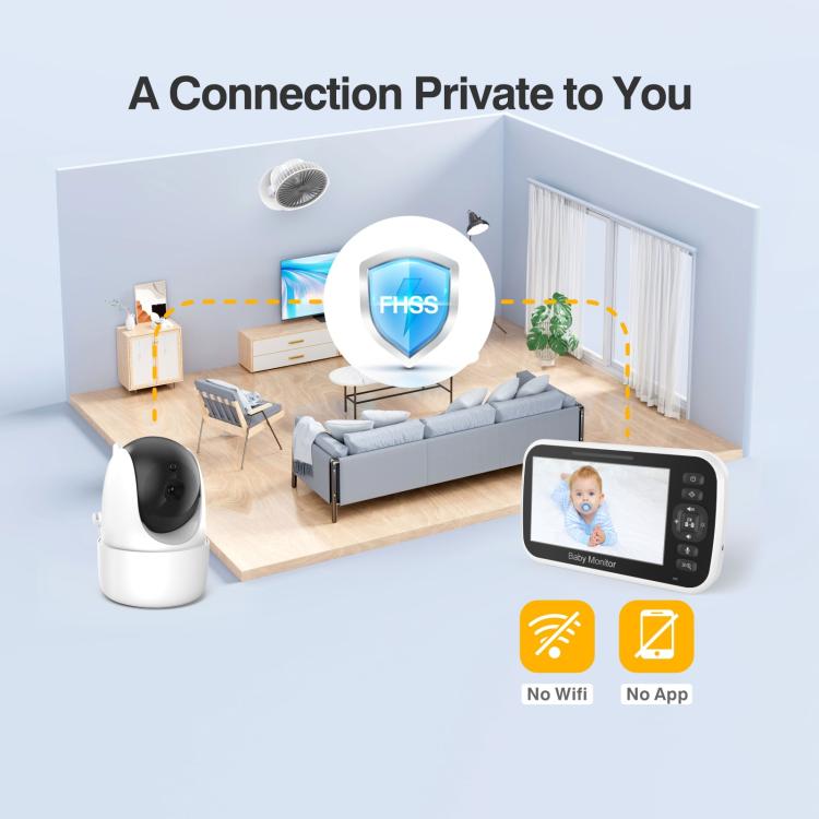 5 inch LCD Screen Auto Night Vision Baby Monitor