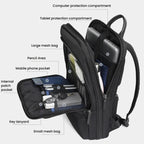 Men Expandable Waterproof Lightweight Laptop Backpack With Floating Zipper — view 7