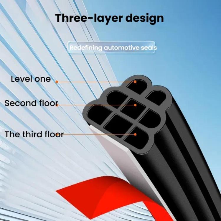 Three-layer Eight-hole Car Door Seam Waterproof Sealing Sound Insulation Strip