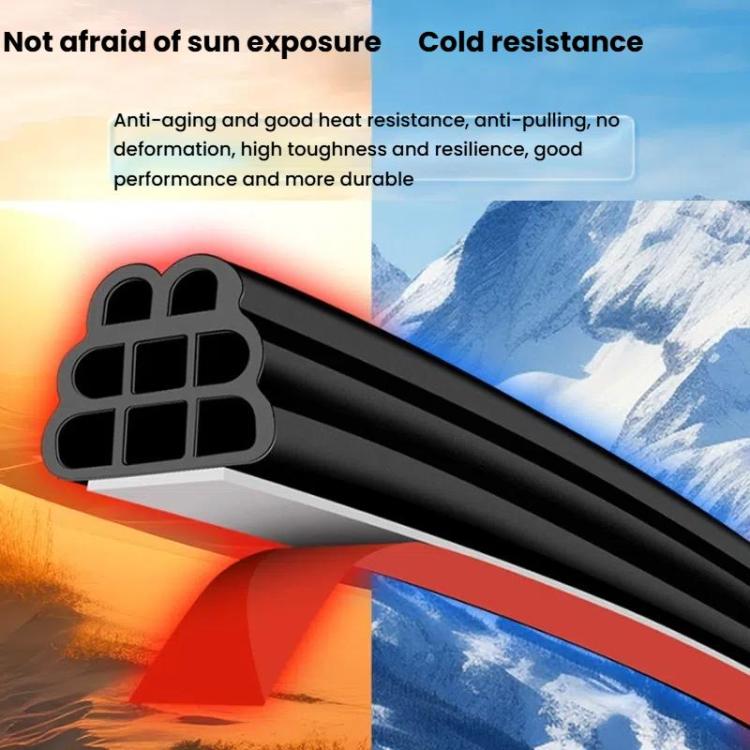 Three-layer Eight-hole Car Door Seam Waterproof Sealing Sound Insulation Strip