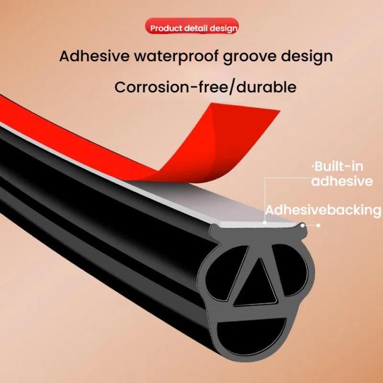 Truck Door Seam Large D Triangle Reinforced Waterproof Rubber Seal Strip